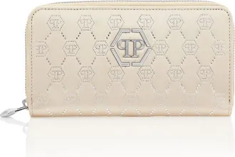 Philipp Plein Zip Around Wallet Women in Beige at Nordstrom