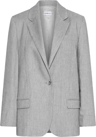 Marella Grey Mlluggioso Tailored Grey Textured Blazer