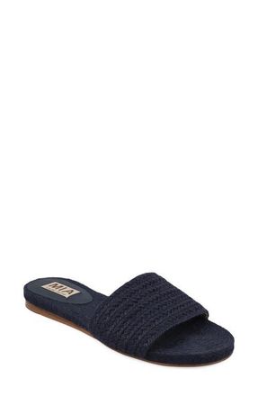 Mia Attina Slide Sandal in Blue Jute at Nordstrom, Size 9.5