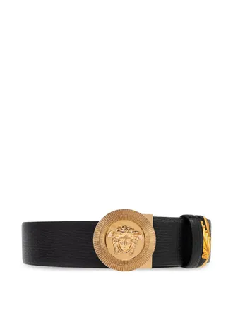 Versace Cintura Medusa in pelle con fibbia - Nero