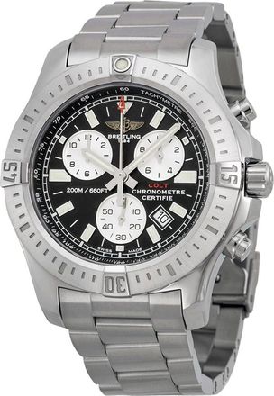 Breitling Pre-owned Breitling Colt Chronograph Quartz Black Dial Mens Watch A7338811-BD43-173A