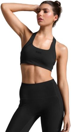 2XU Form Racerback Medium Impact Bra in Black/black at Nordstrom, Size X-Small