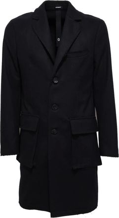 Officina36 Jassen, Heren, Blauw, L, Wol, Wollen Jas Slim Fit