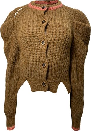 Ulla Johnson Elle Cardigan in Brown Alpaca