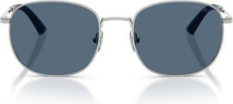 Jimmy Choo London 52mm Phantos Sunglasses in Silver /Dark Blue at Nordstrom