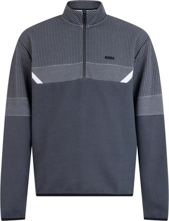 HUGO BOSS Hoodies & sweatvesten, Heren, Grijs, S, Katoen, Sweatshirt met hoge kraag