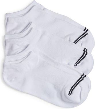 Stems 3-Pack Training No-Show Socks in White at Nordstrom