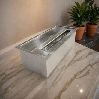 Dmora Bruciatore Drodr&iacute;gue, Fornello, Elemento Riscaldante, Inceneritore, Made In Italy, 13x30 H9 Cm, Argento