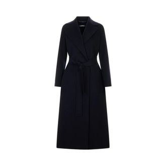 Max Mara Belted Coats, female, Blue, Size: 2XS Poldo Belted Coat