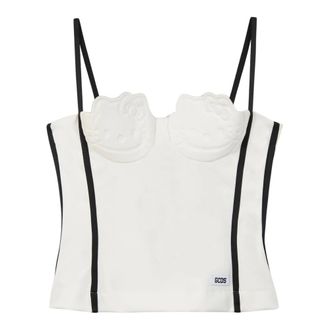 GCDS Hello Kitty Strappy Top - - Tops - Donna - Bianco - M
