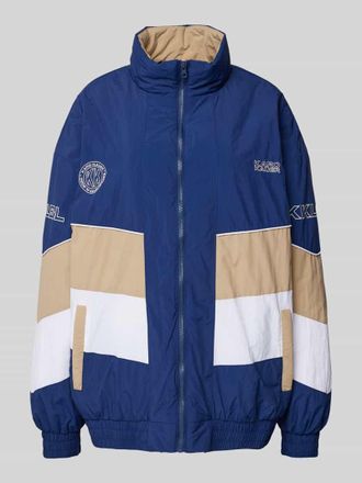 Karo Kauer Jacke mit Stehkragen in Marine, Gr&ouml;&szlig;e XL