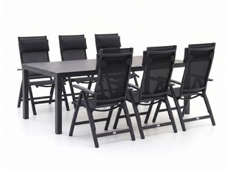 Bellagio la vita attrattiva Bellagio Avenza/Menzano 220cm dining tuinset 7-delig verstelbaar