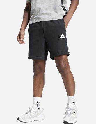 adidas Mens Adidas Essential 3 Stripes Mens French Terry Shorts Summer Casual Beach Bermuda - Black - Size: 32/30/31