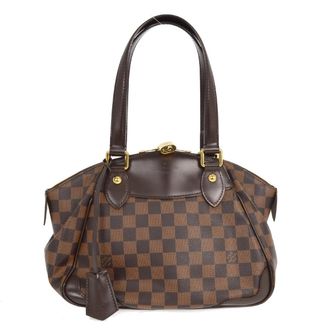 Louis Vuitton Verona Handbag Damier Brown Canvas Handbag (Pre-Owned)