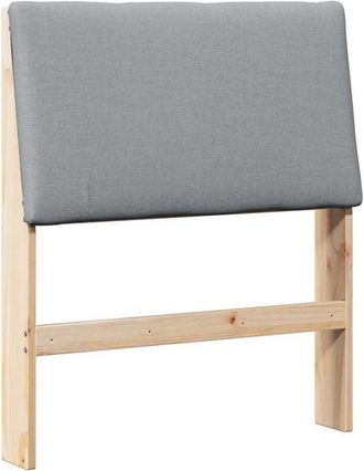 vidaXL Upholstered Headboard Light Grey 75 cm Solid Pine Wood vidaXL
