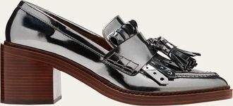 Ulla Johnson Fiona Metallic Kiltie Tassel Loafers