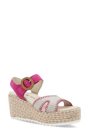 Naot Majorca Platform Sandal in Fuchsia With Raffia at Nordstrom, Size 10Us