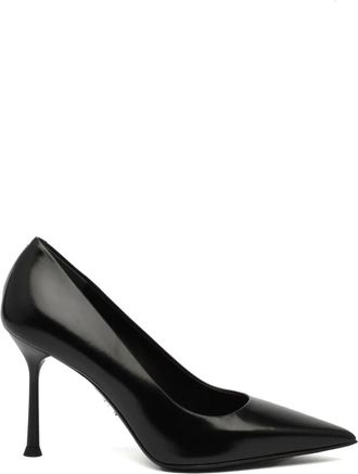 Sergio Levantesi Zwarte Leren Decolt&eacute; Musa Schoenen - Dames - Pumps - Zwart - 39 EU - Leer - Schoenen