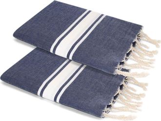 Febronie Juego de 2 foutas algod&oacute;n 100x200 gris perla