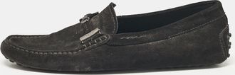 Tod's Tods Black Suede Slip On Driver Loafers