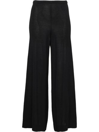 Toteme knitted silk-cashmere trousers - women - Cashmere/Silk/Polyamide - M - Black