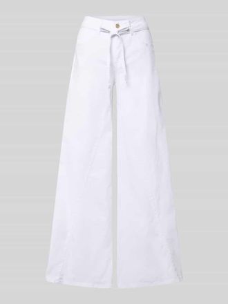 M.A.C Wide Fit Jeans mit Zierschleife in Weiss, Gr&ouml;&szlig;e 36/32