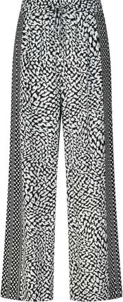 Lala Berlin Broeken, Heren, Veelkleurig, M, Broek met wijde pijpen en patroon