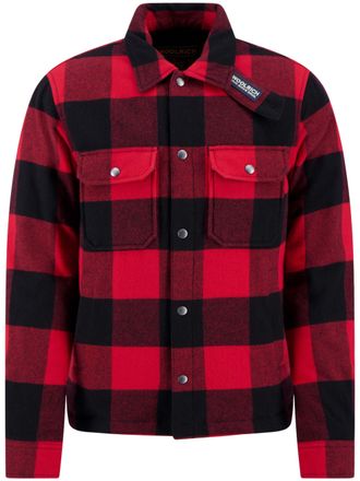 Woolrich Check-Pattern Wool-Blend Shirt-Jacket