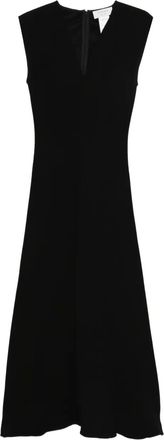 Sportmax Abito lungo SPXPECORA con scollo a V - Nero