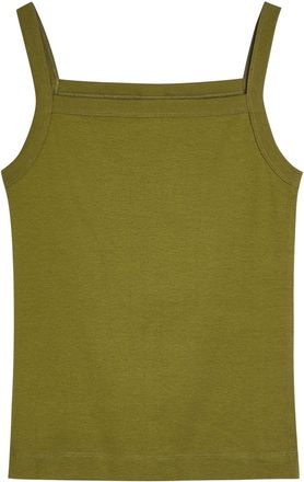 Flore Flore Flore Flore May Cotton Tank - Green - S (UK8-10 / S)