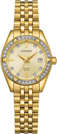 Citizen AQ Quartz Crystal Gold Dial Ladies Watch EU6062-50Q