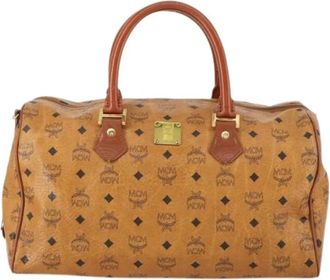 MCM Pre-owned Canvas Weekendtas - unisex - Vintage Weekendtas - Bruin - ONE Size - Vintage
