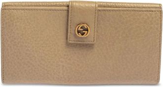 Gucci Portemonnee met GG-logo - Beige