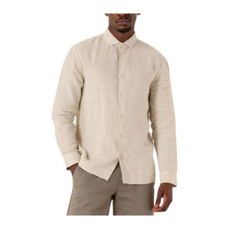 The Goodpeople Soho Shirt - Heren - Casual Overhemden - Beige - S - Katoen - Overhemden