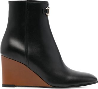 Ferragamo Ferragamo 70Mm Wedge-Heel Ankle Boots