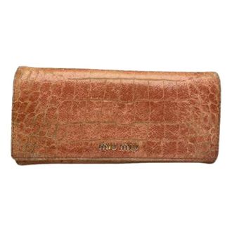 Miu Miu Portafoglio in pelle Pre-owned - - Pre-owned - Donna - Arancione - ONE SIZE