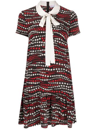 Red Valentino Abito con stampa - Nero