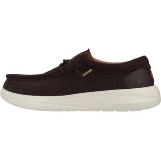 Hey Dude Wally Comf Woven - Heren - Veterschoenen - Bruin - 43 EU - Su&egrave;de - Schoenen