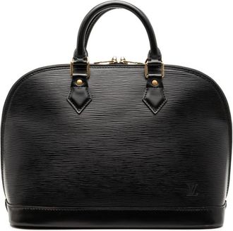 Louis Vuitton Pre-owned Handbags, female, Black, Size: ONE SIZE Pre-owned Structured Leather Satchel