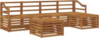 vidaXL Conjunto De Sof&aacute;s De Exterior 6 Uds. Natural Vidaxl