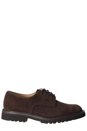 Trickers Coffee Lace-Up Rugged Sole Daniel Suede Shoes