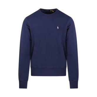 Ralph Lauren Sweatshirts, male, Blue, Size: XL Round Neck Sweatshirt