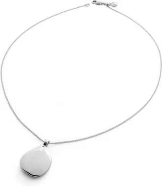 Monica Vinader Deia Pebble Locket Necklace in Sterling Silver at Nordstrom