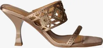 J. Rene&eacute; Womens Vardana Slip On Sandals In Beige Multi Satin