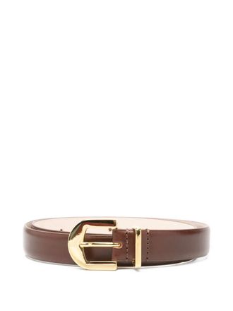 D&eacute;hanche Indus gold-tone hardware belt - women - Calf Leather - M - Brown