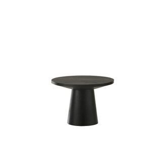 Best Master Furniture Terra Transitional Round End Table with Pedestal Base, Ebony Black