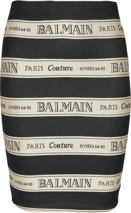 Balmain Jacquard Skirt - Black