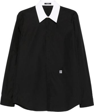Balmain Noir Blanc Long Sleeve Shirt