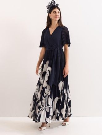 Phase Eight Abigail Wrap Dress in Navy at Nordstrom, Size 12