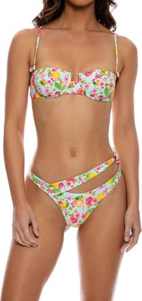 Luli Fama Limoncello Asymetrical Side Bow Bottom In Multi